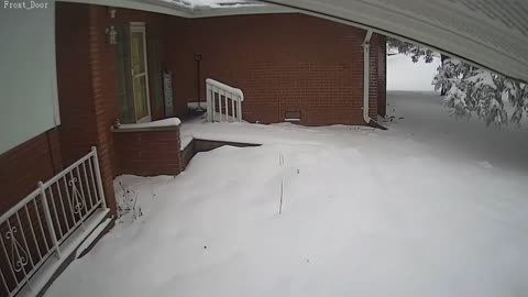 Snow storm time lapse, January 12-13, 2024, Wataga, IL