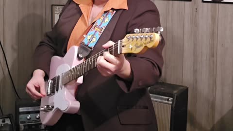 Hard rock with a pink telecaster!