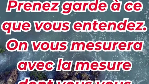 « Écoutez avec attention » marc 4:24.#shortvideo #shorts #youtubeshorts #ytshorts #youtube #yt #reel