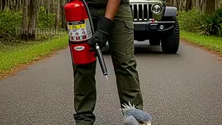 Amazing: Park Ranger Rescues Shoebill Stork From Deadly Snake! #rescue #wildlife