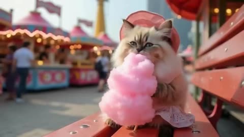 Amusement Park filled with Cats