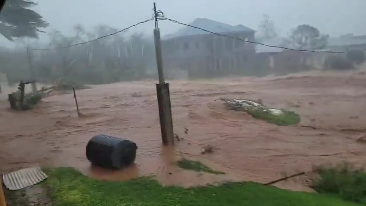 Major Flooding Due To Hurricane Melissa In Spaulding, Clarendon, Jamaica