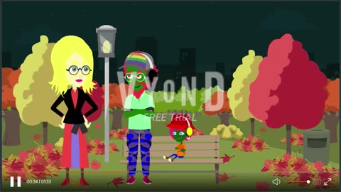 (Reese Witherspoon meets Mr. Josh the Rumble Toonguy with his daughter Brenda during nighttime)