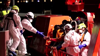 Dozens of migrants are rescued off the Canary Islands