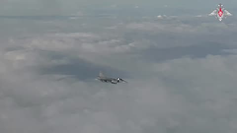 The long-range bombers Tupolev Tu-22M3 of the Russian Aerospace Forces carried out a scheduled