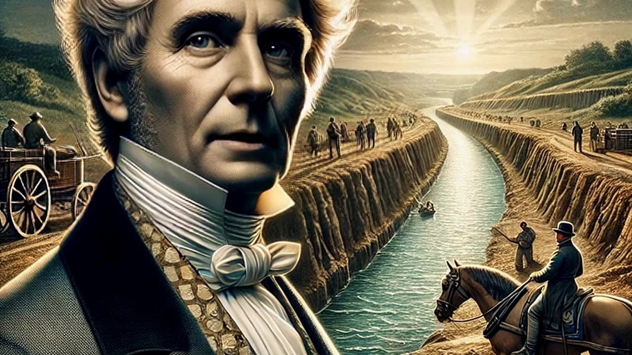 Gov. Dewitt Clinton of New York, Tells his Story of Digging the Erie Canal to the Great Lakes