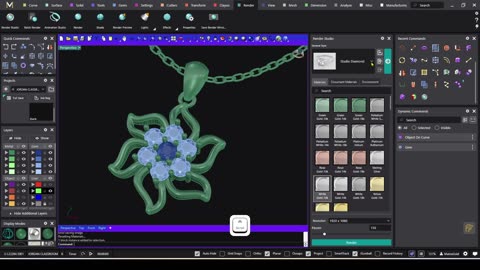 MatrixGold Jewelry 3D Modelling Tech Art 3D Design Tutorial, Pendant Design. Streaming On Twitch