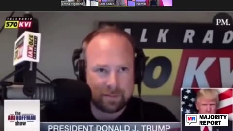 Donald Trump Laments with Ari Hoffman that Israel no longer "rightfully" controls Congress.