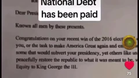 US National Debt Settled in 2021 - Proof A