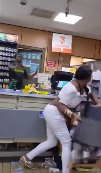 Angry Ratchet Throws Bananas at Workers