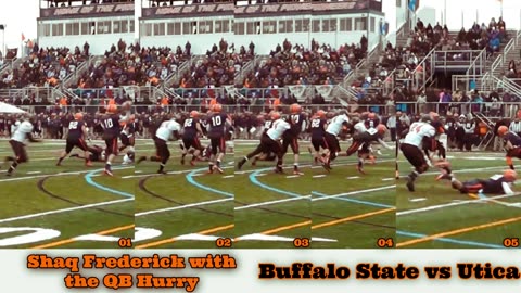 Prototype 346: Buffalo State's Shaq Frederick with the QB Hurry vs Utica