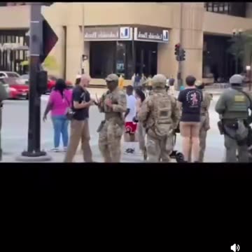 Border Patrol Chasing Cyclist, Downtown Chicago