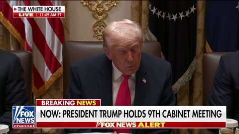 PRESIDENT TRUMP: “Welcome to the final Cabinet meeting of 2025—a year