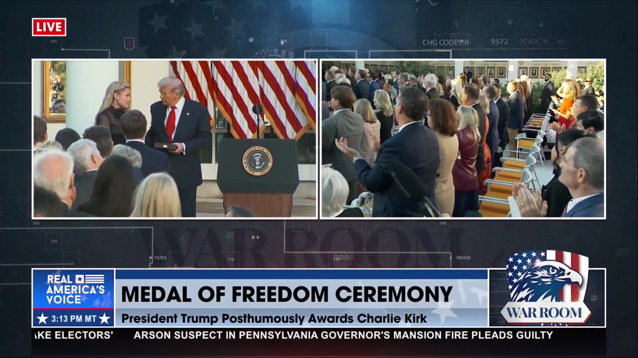 ERIKA KIRK ACCEPTS THE PRESIDENTIAL MEDAL OF FREEDOM FOR CHARLIE KIRK