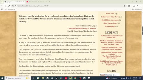 The regretful crime that occurred on the ship SS William Brown.