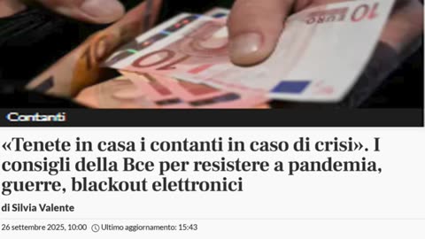 Contrordine dalle banche: Tenete del contante