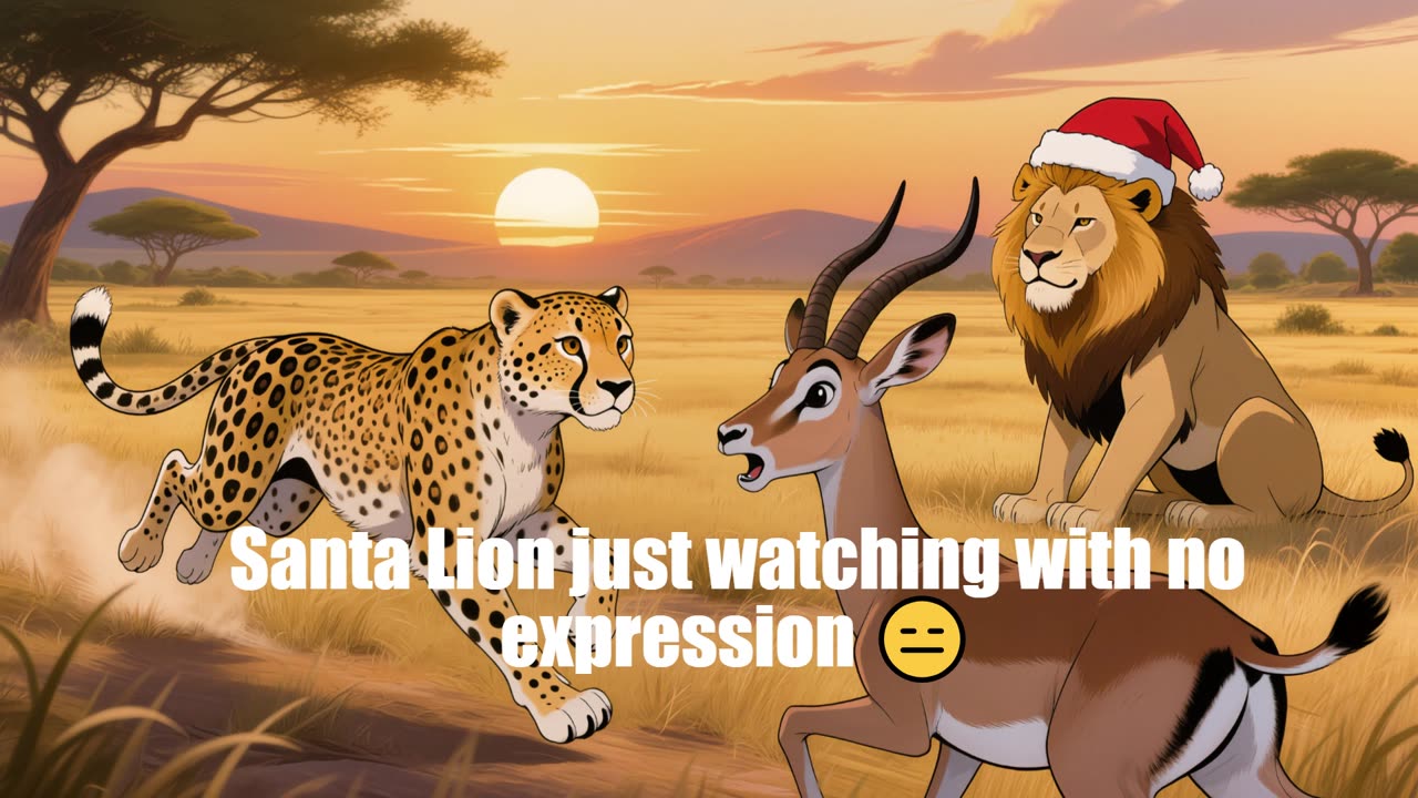 🎶 〈Savannah Merry Chaos〉 — English Version 🎄🦁🦌🐆