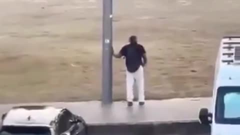 UNKNOWN HERO snatches a rifle from one of the shooters