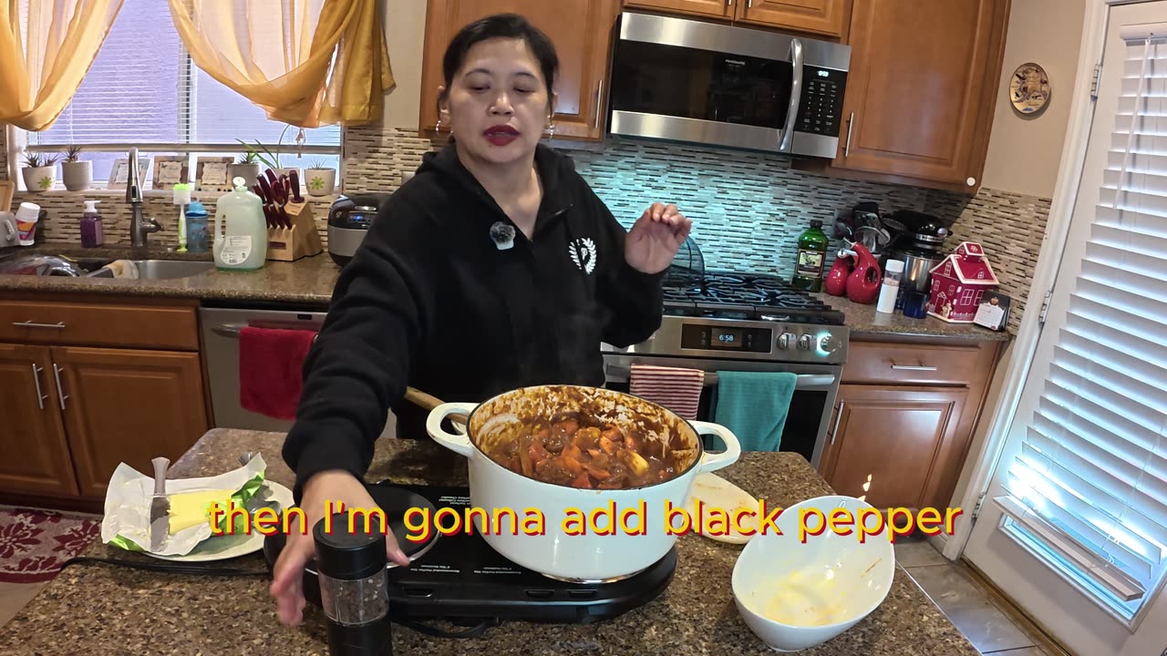 Wife Cooking Beef Kaldereta For The Family