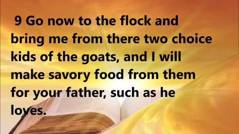 Rebekah advises Jacob to deceive his father, Isaac.