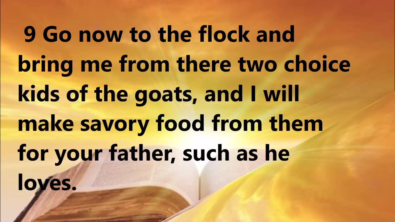 Rebekah advises Jacob to deceive his father, Isaac.