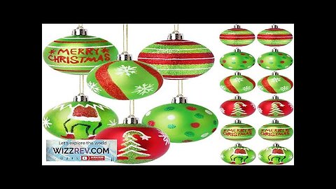 12 Pcs 2.4 Inch Christmas Ball Ornaments for TreeRed and Green Glittering Review