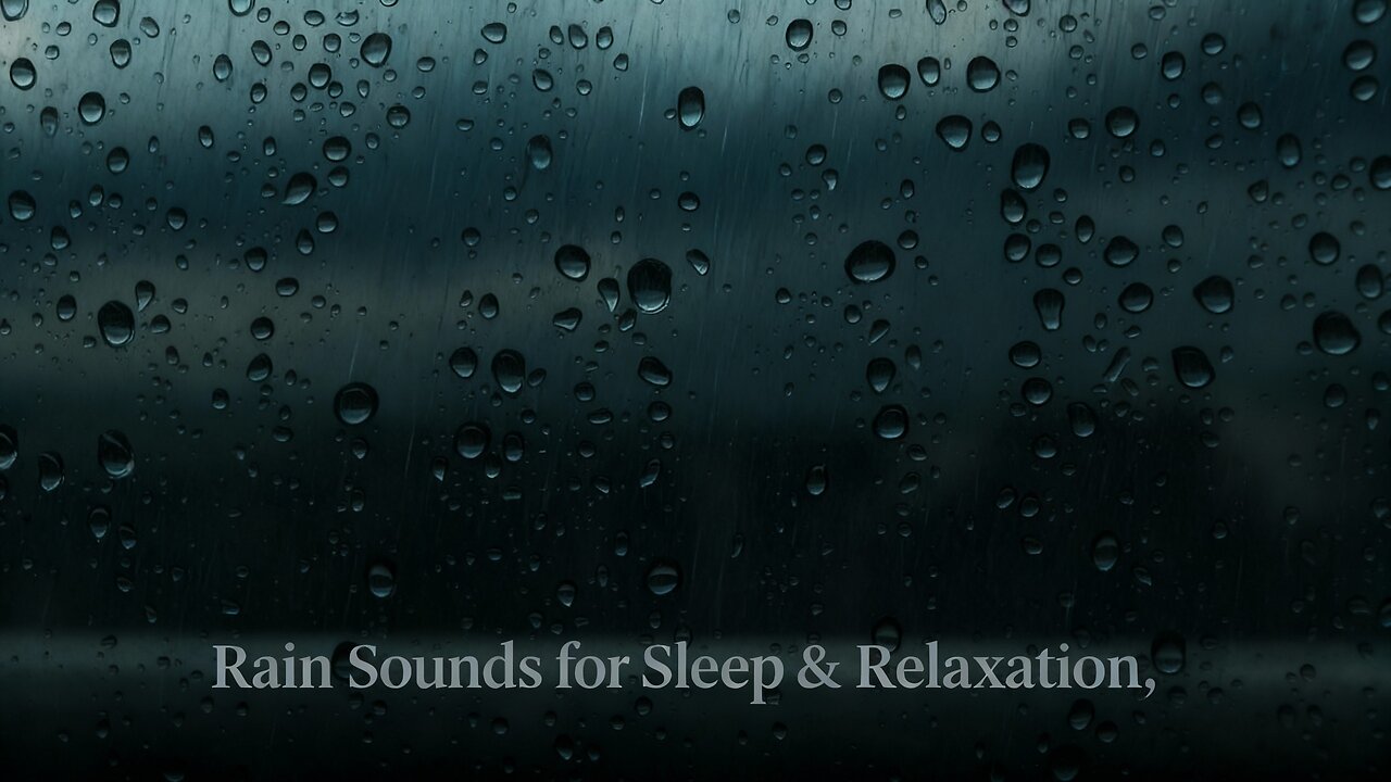 Rain Sound On Window with Thunder SoundsㅣHeavy Rain for Sleep, Study and Relaxation, Meditation