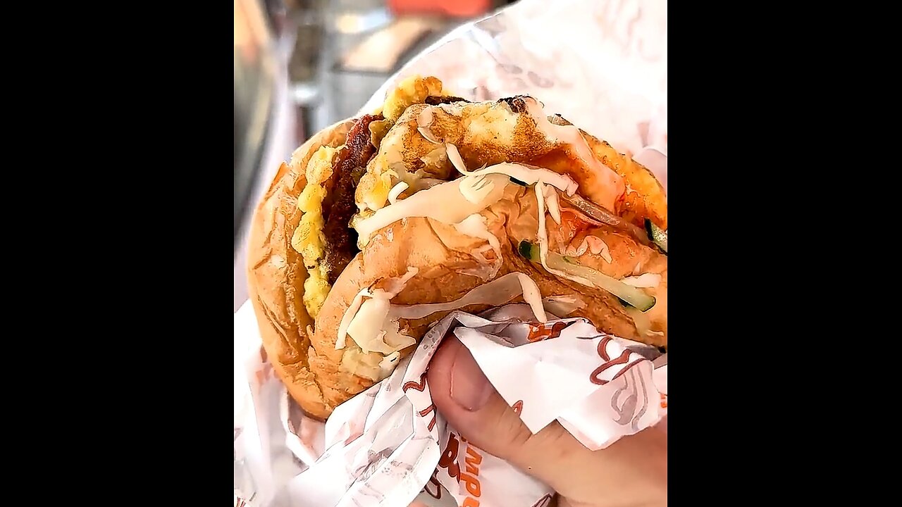 Popular double Chinese egg burger