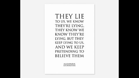 PMC PERSPECTIVE 10/9/25 SICK OF THE LIE TO THE PEOPLE POLICY !!!!