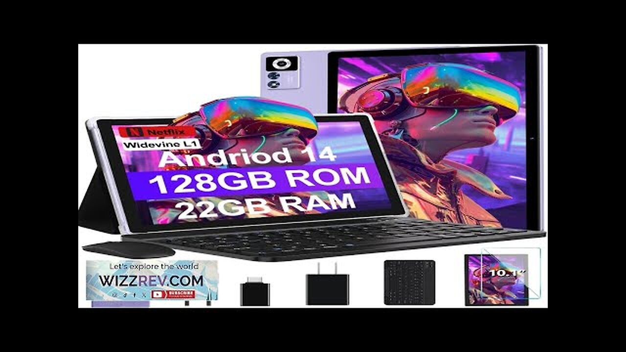 2025 Android 14 Tablet 22GB RAM 128GB ROM 1TB Expand 10.1 inch Review