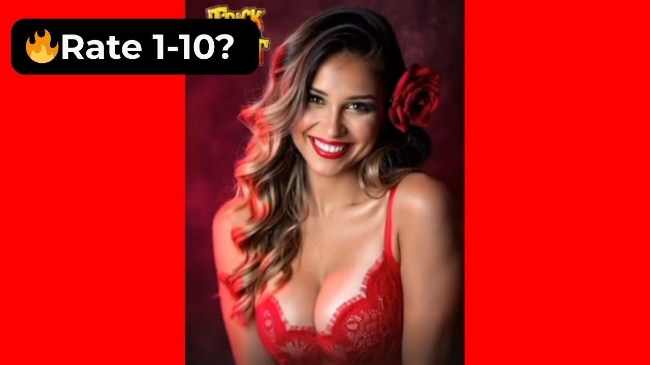 🔥 Rate This Red Lace Halloween Lingerie 1-10? | Supermodel Devil 4K