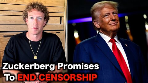 Zuckerberg Says NO MORE Censorship