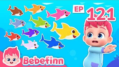 10 Ten Little Sharks | Bebefinn Nursery Rhymes for Kids