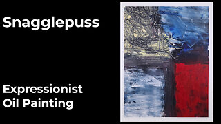 Expressive Abstract Art Process | Oil Paint, Cold Wax Medium, and Charcoal