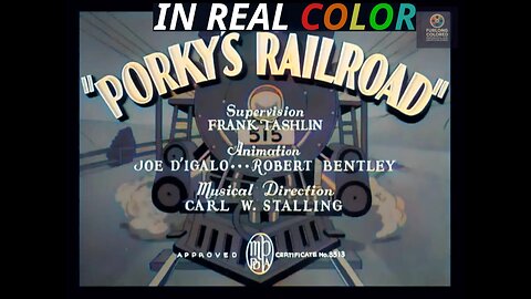 🎩 Porky’s Railroad (1937) — In Real Color | Full Classic Cartoon