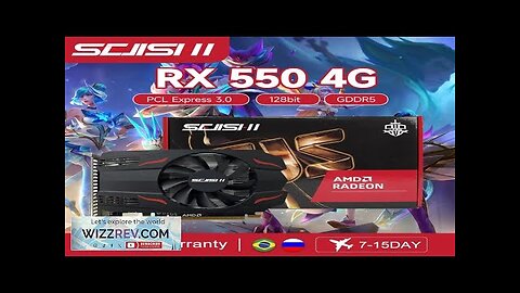 SEJISHI RX 550 4GB Video Card Graphics Cards 128Bit GDDR5 AMD GPU Review