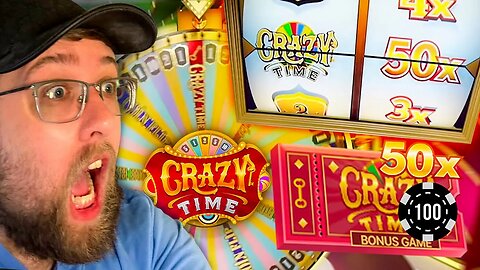I HAVE NEVER SEEN THIS ON CRAZY TIME! (50X TOP SLOT CRAZY TIME)