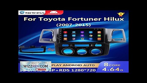 2Din Android10.0 Car Radio Player For Toyota Fortuner Hilux MT 2007 2008 Review