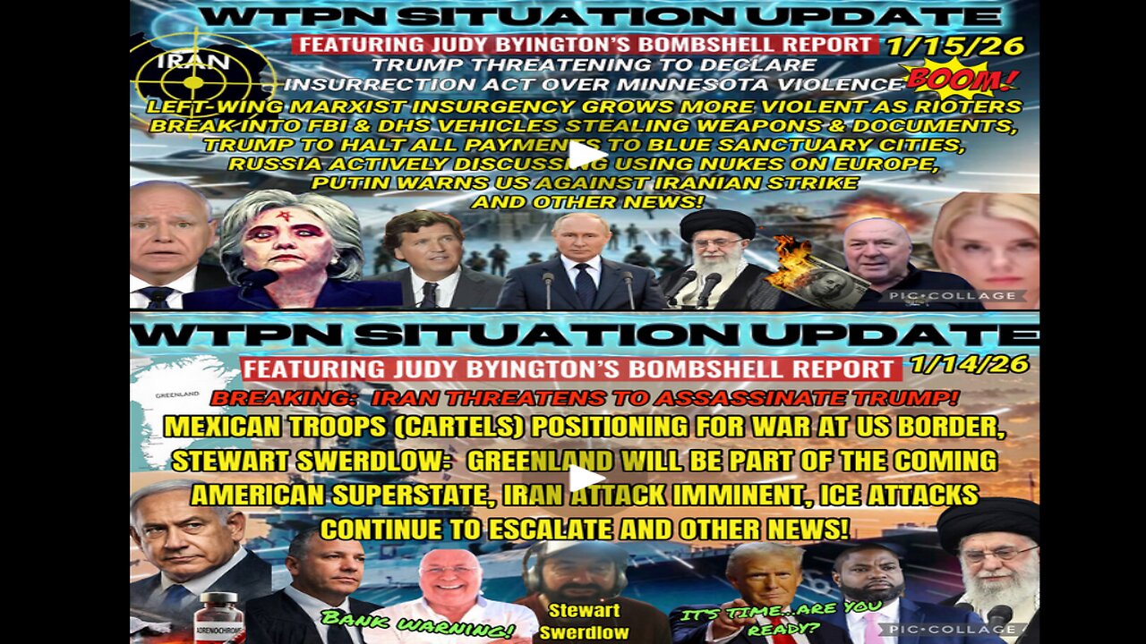 SHituation UPDate - 1/15 & 1/14 2026 [Global Financial Reset Incoming, Plus WAR]