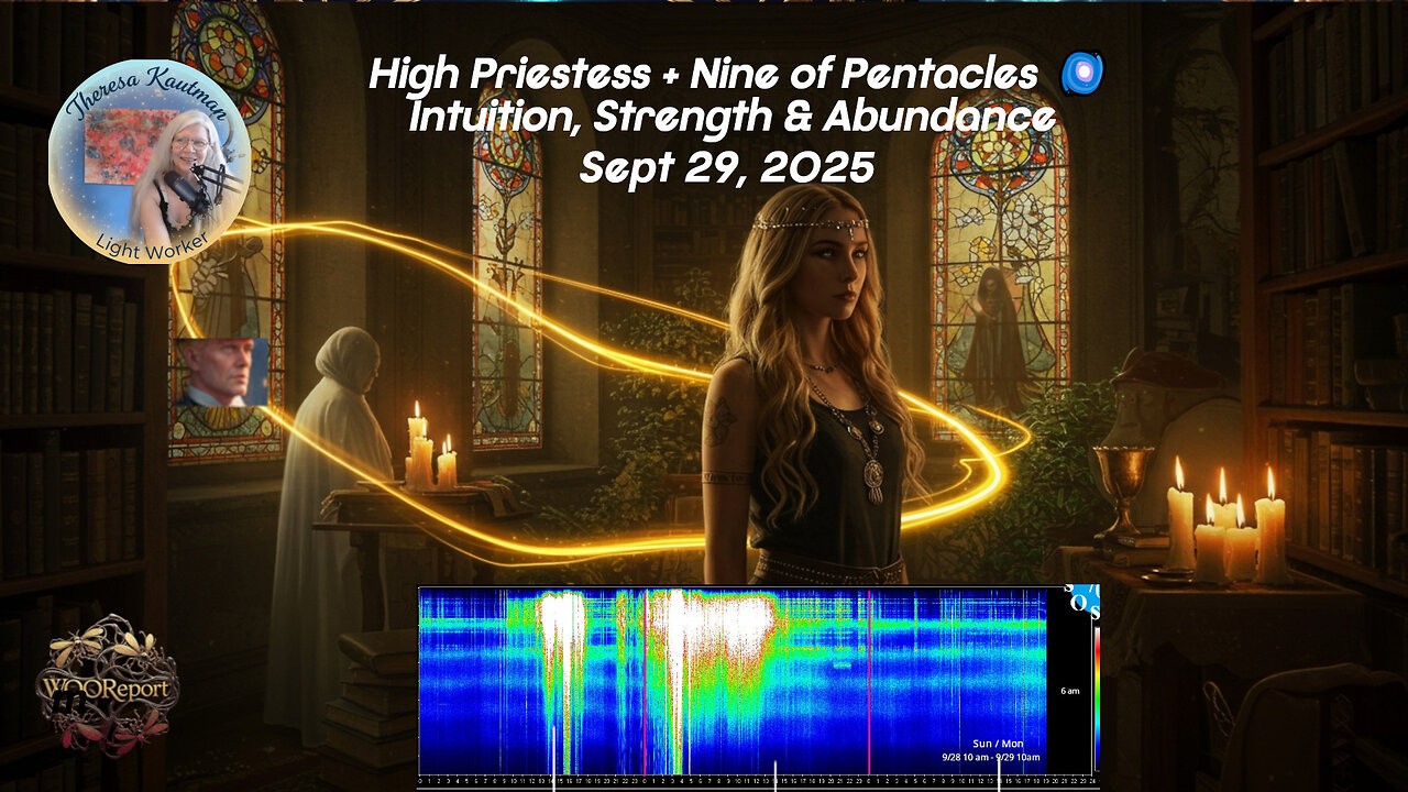 Sept 29, 2025 | High Priestess + Nine of Pentacles 🌌 Intuition, Strength & Abundance