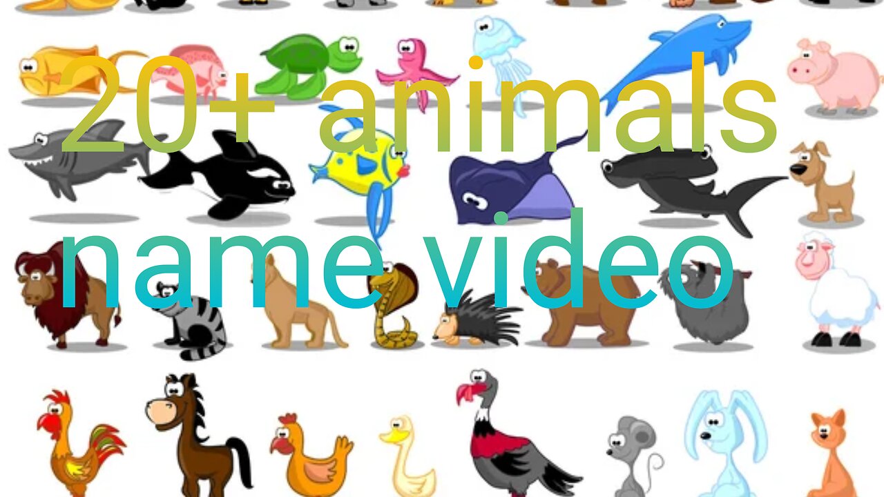 Animal names and sound or musick, vocabulary video