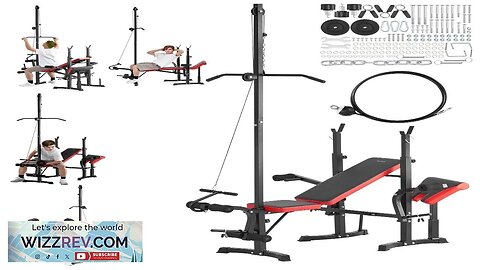 Weight Bench Sit up Bench for Home Gym Strength Training Workout Adjustable Review