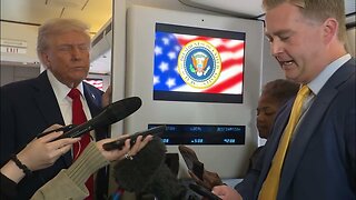 President Trump Gaggles with the Press on Air Force One, Oct. 12, 2025
