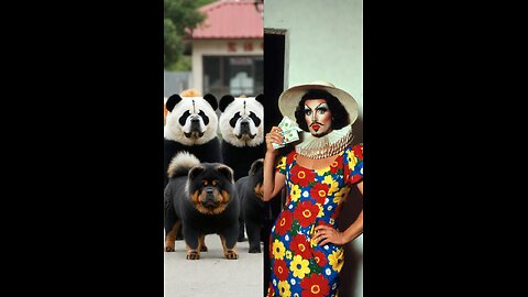 Painted Panda's / The Italian Mrs. Doubtfire!