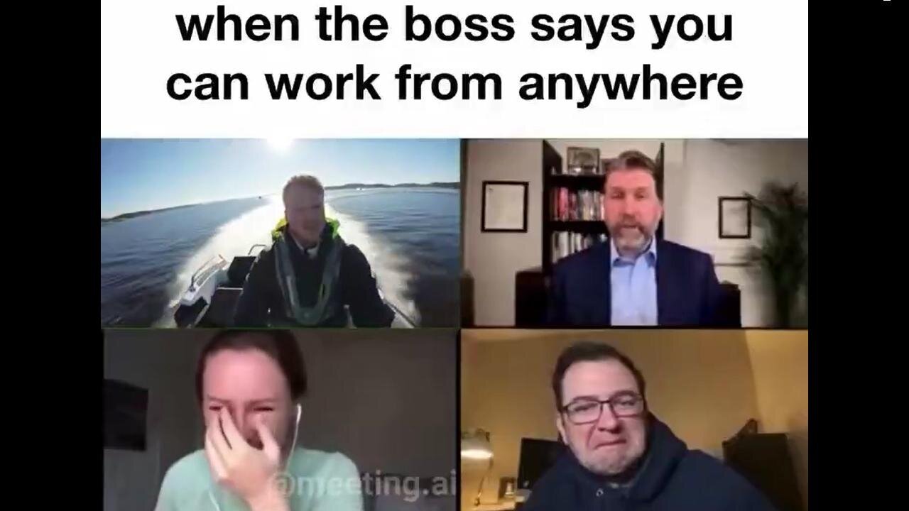 When the Boss says you can work from anywhere ~ by Dan Scavino Jr 🇺🇸🦅 (@DanScavino)