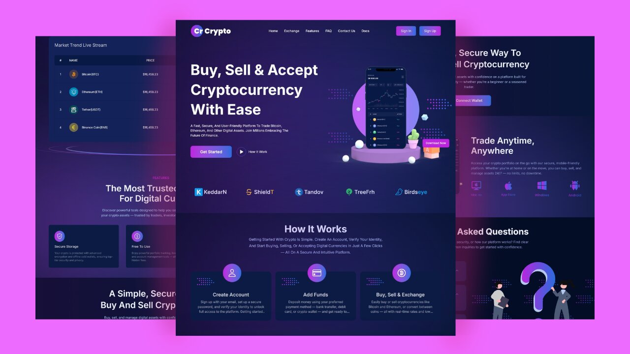 Crypto – Free Tailwind CSS Crypto Business Website Template