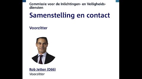 Nieuwe voorzitter CIVD Commissie Stiekem = Rob Jetten D66