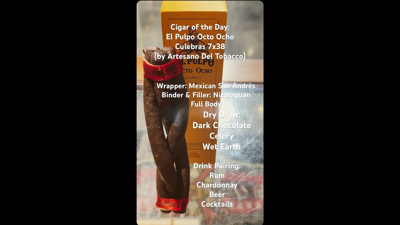 El Pulpo Octo Ocho Culebras 7x38 by Artesano Del Tobacco #Shorts #Short #CigarOfTheDay #CigarReview