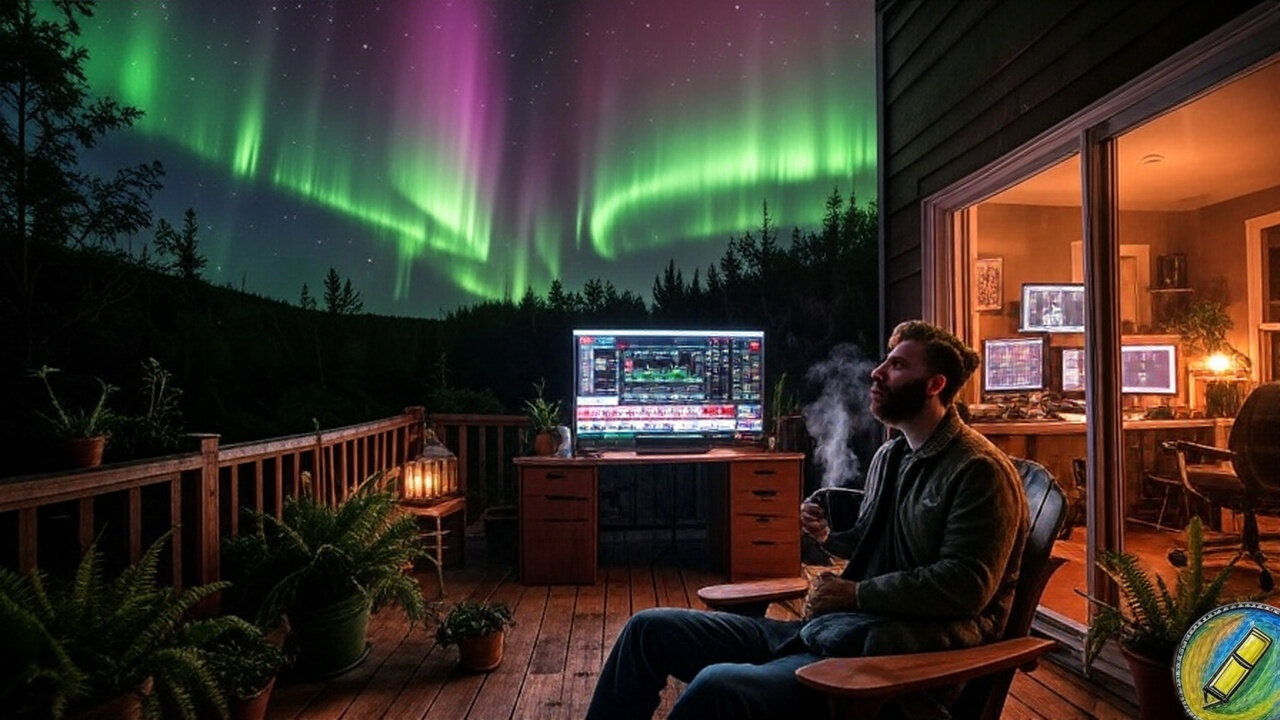 from sky to sky a mix of red and green