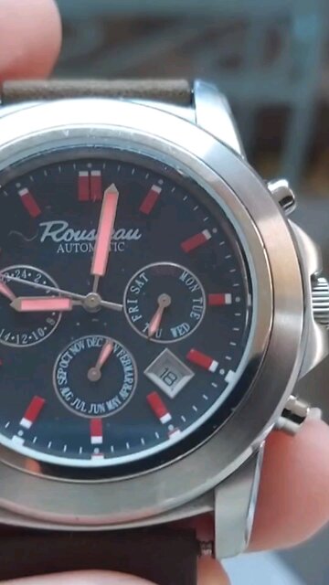Rousseau R255-122 Multifunction Automatic Chronograph Wristwatch .